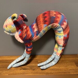 Meowwolf Colorful Bearrett Patterned Plush Toy Denver Poseable Bear Ferret